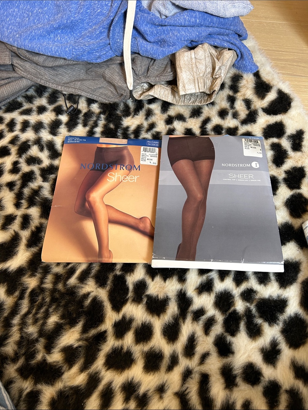 NIB Nordstrom Sheer Plus Size hosiery stocking pale beige control top bundle